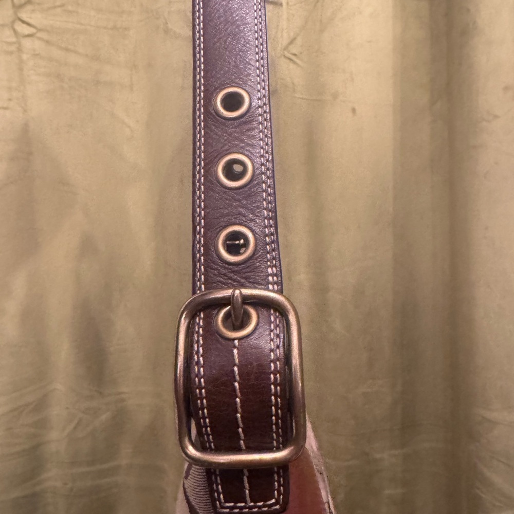 SOLD LIVE! RARE 2007 Coach Brown Animal Print Patchwork Crossbody/Shoulder Bag - Picture 10 of 17